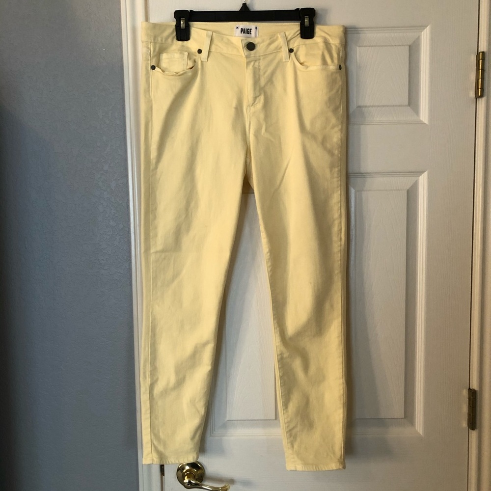 PAIGE Verdugo Ultra Skinny Pant - Light Yellow
